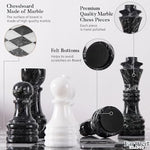 38cm Chess Set Black Zebra And White
