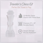 38cm Chess Set White And Red