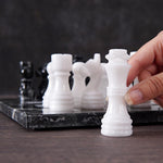 30cm Chess Set Black Zebra And White