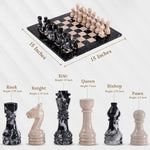 38cm Chess Set Black Zebra And Verona