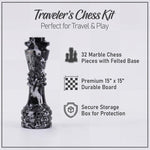 38cm Chess Set Black Zebra And Red