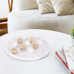 Tic Tac Toe 10" Inches White & Coral