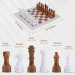38cm Chess Set White And Red