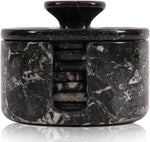 Marble 3.5" Round Coaster Set with Lid
