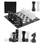 30cm Chess Set Black Zebra And White