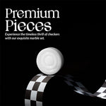 White and Black Checkers Figures Set