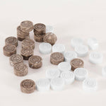 Checkers Pieces - Oceanic & White